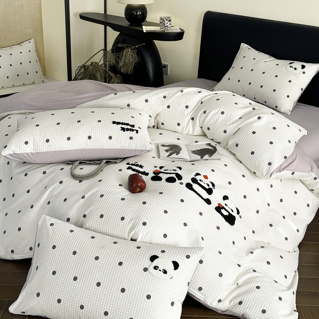 91家纺网 家纺一手货源 找家纺 （总）ab家纺 2026新款全棉华夫格毛巾绣四件套