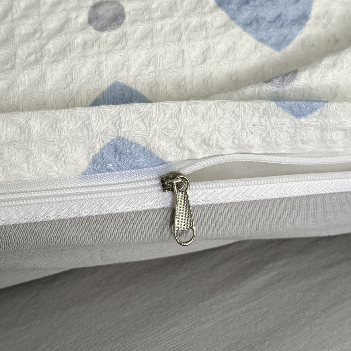 91家纺网 家纺一手货源 找家纺 ab家纺 2026新款全棉华夫格毛巾绣四件套 素禾