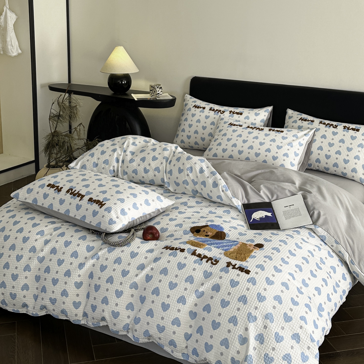 91家纺网 家纺一手货源 找家纺 ab家纺 2026新款全棉华夫格毛巾绣四件套 素禾