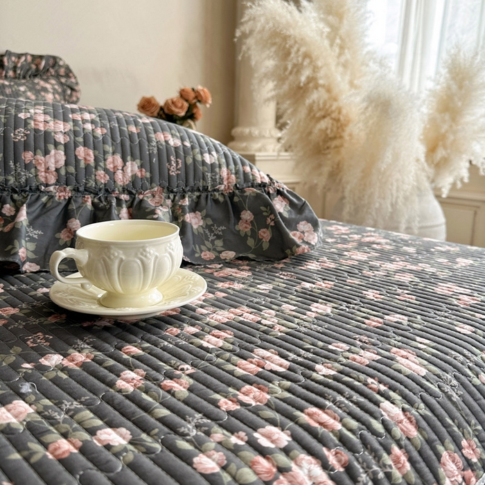 91家纺网 家纺一手货源 找家纺 瑞宝 2026新款法式全棉印花床裙四件套 娜朵