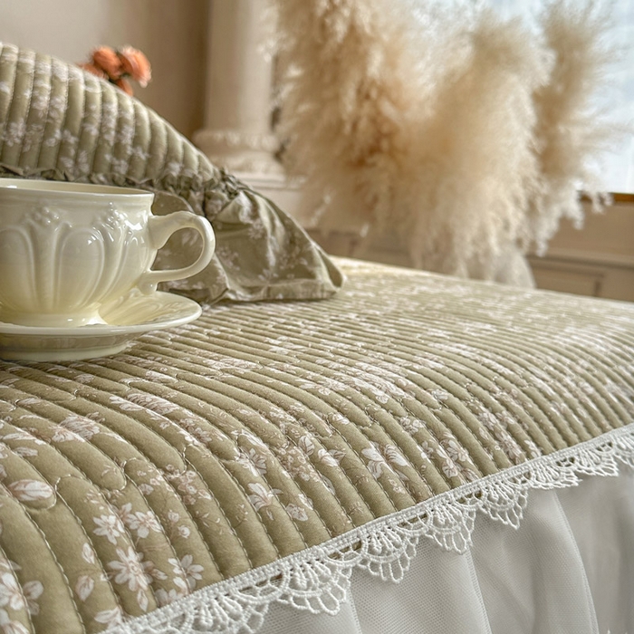 91家纺网 家纺一手货源 找家纺 瑞宝 2026新款法式全棉印花床裙四件套 织梦