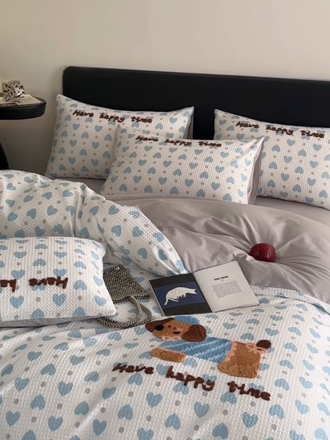 91家纺网 家纺一手货源 找家纺 ab家纺 2026新款全棉华夫格毛巾绣四件套 素禾