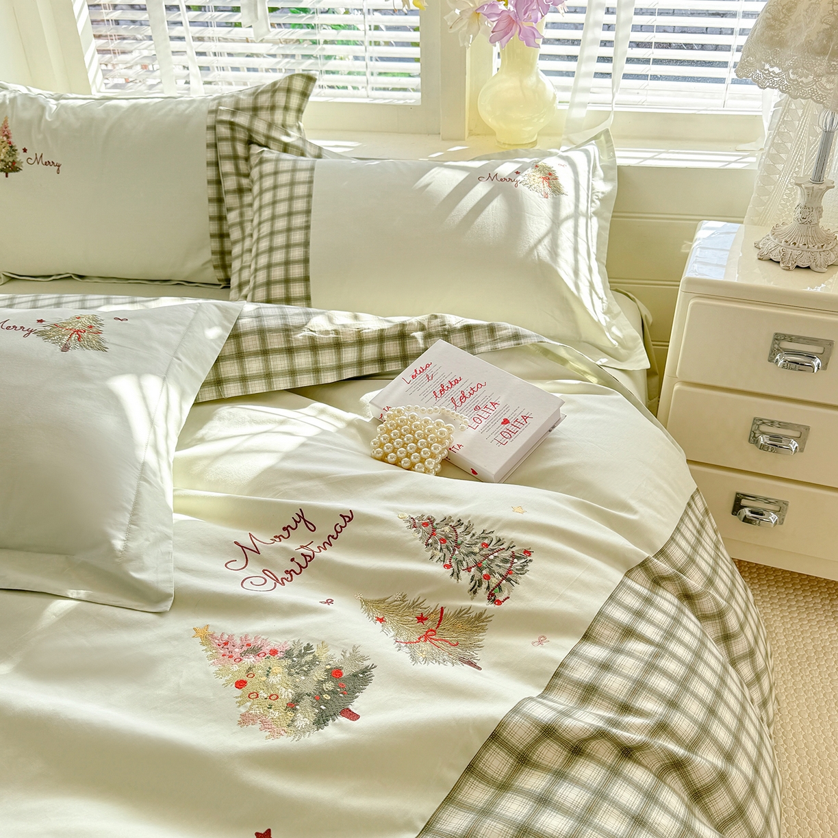 91家纺网 家纺一手货源 找家纺 （总）艾唯希家纺 2026新款优质全棉纯棉工艺刺绣四件套幸运树