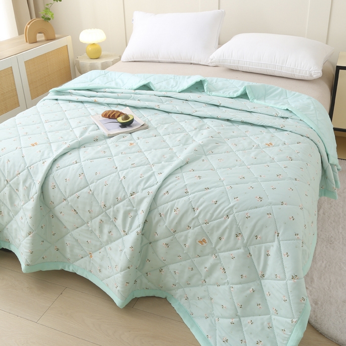 被多多被业 2026新款水洗棉印花夏被空调被夏凉被 花儿朵朵