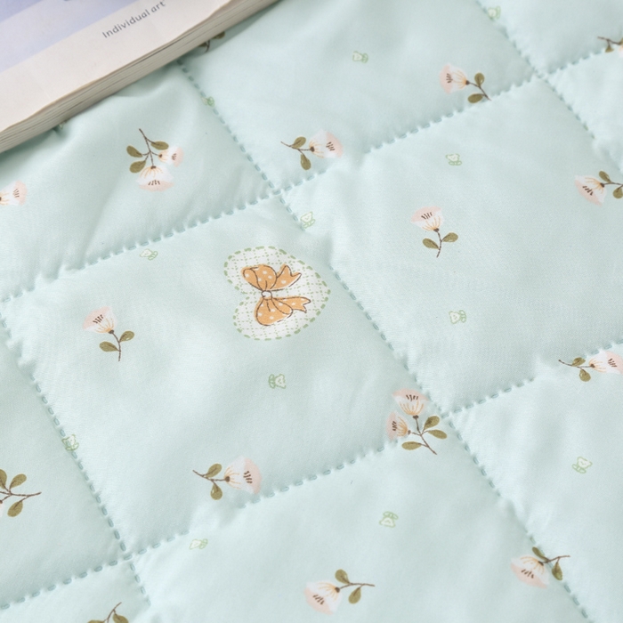 91家纺网 家纺一手货源 找家纺 被多多被业 2026新款水洗棉印花夏被空调被夏凉被 花儿朵朵