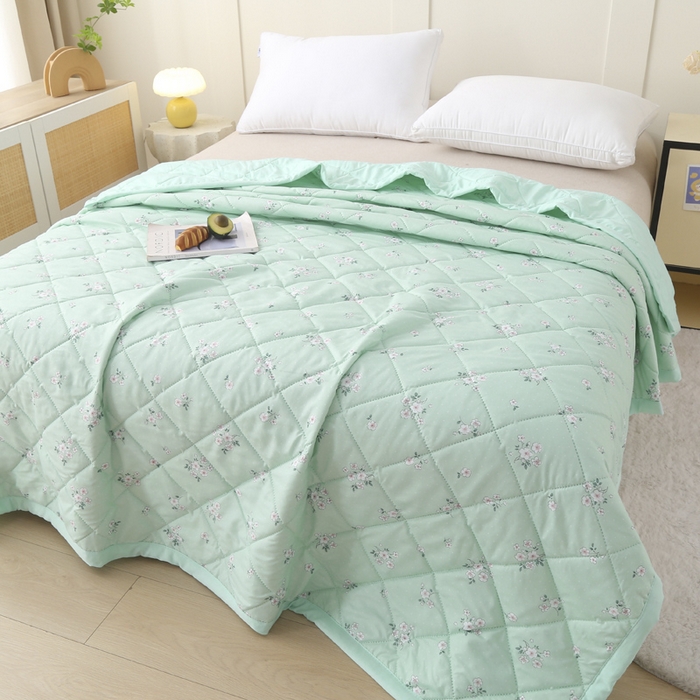 被多多被业 2026新款水洗棉印花夏被空调被夏凉被 花汀