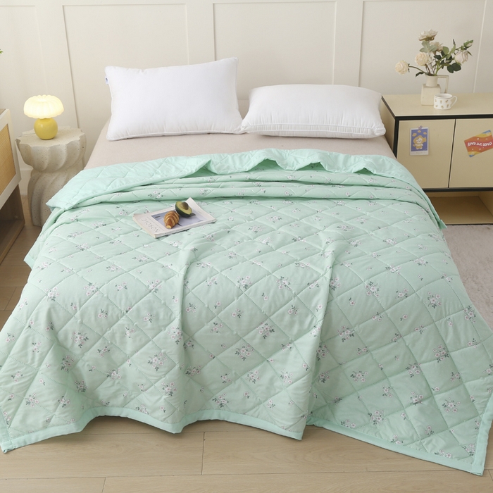 91家纺网 家纺一手货源 找家纺 被多多被业 2026新款水洗棉印花夏被空调被夏凉被 花汀