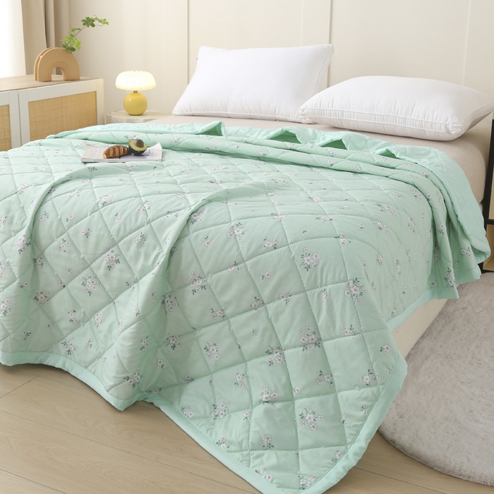 91家纺网 家纺一手货源 找家纺 被多多被业 2026新款水洗棉印花夏被空调被夏凉被 花汀