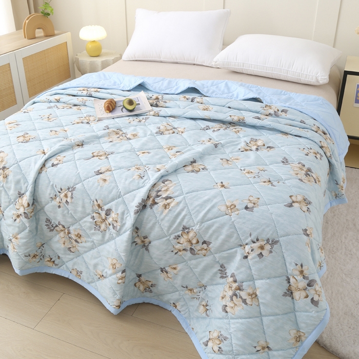 被多多被业 2026新款水洗棉印花夏被空调被夏凉被 兰俏