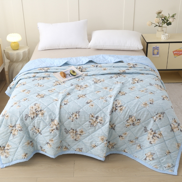 91家纺网 家纺一手货源 找家纺 被多多被业 2026新款水洗棉印花夏被空调被夏凉被 兰俏