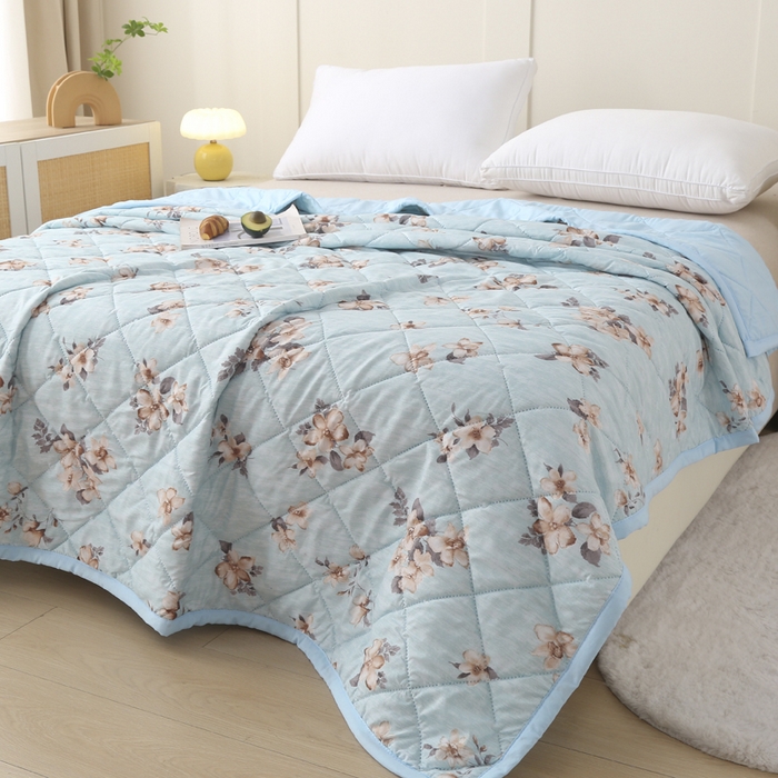 91家纺网 家纺一手货源 找家纺 被多多被业 2026新款水洗棉印花夏被空调被夏凉被 兰俏