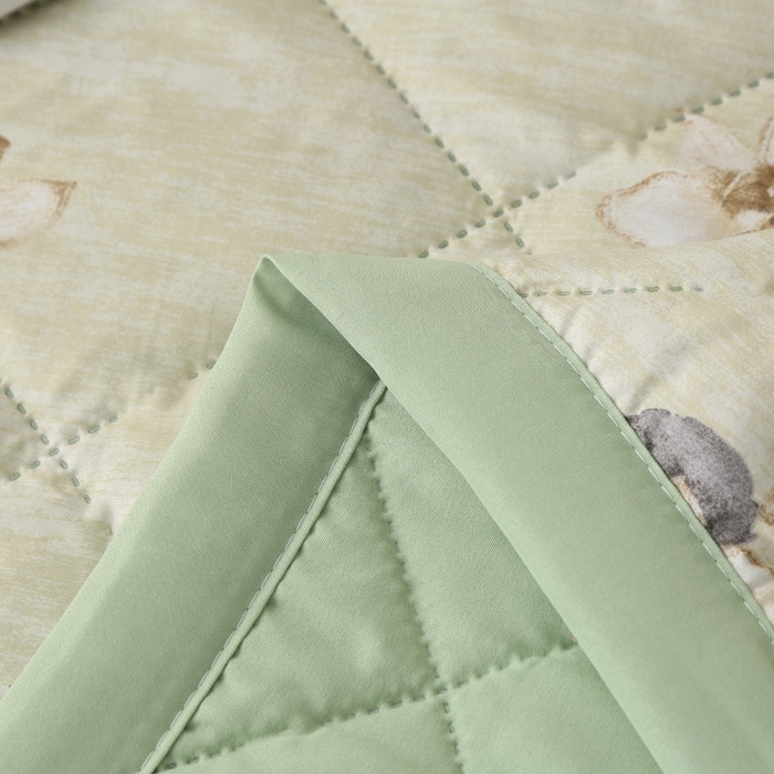 91家纺网 家纺一手货源 找家纺 被多多被业 2026新款水洗棉印花夏被空调被夏凉被 绿色心情