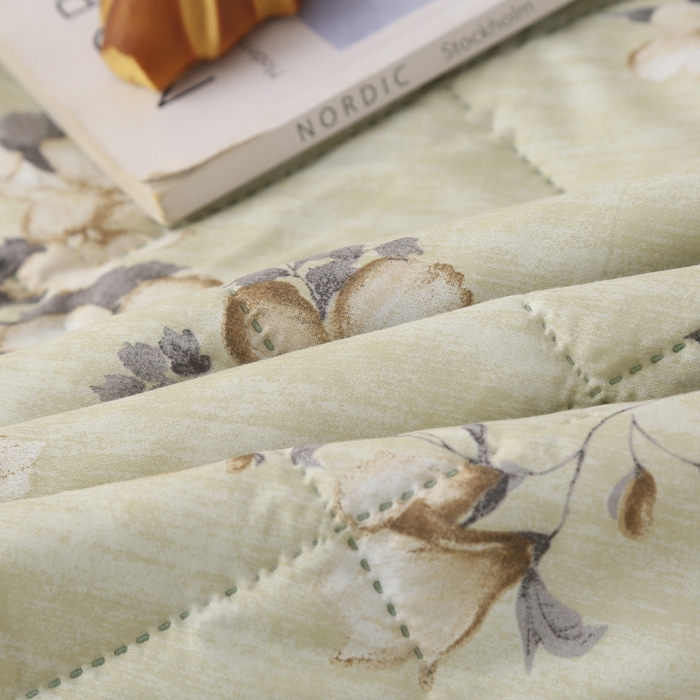 91家纺网 家纺一手货源 找家纺 被多多被业 2026新款水洗棉印花夏被空调被夏凉被 绿色心情