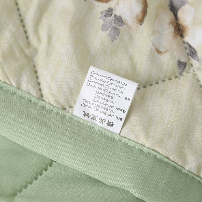 91家纺网 家纺一手货源 找家纺 被多多被业 2026新款水洗棉印花夏被空调被夏凉被 绿色心情