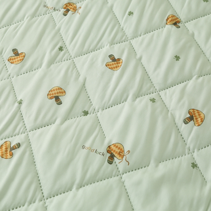 91家纺网 家纺一手货源 找家纺 被多多被业 2026新款水洗棉印花夏被空调被夏凉被 蘑菇花园