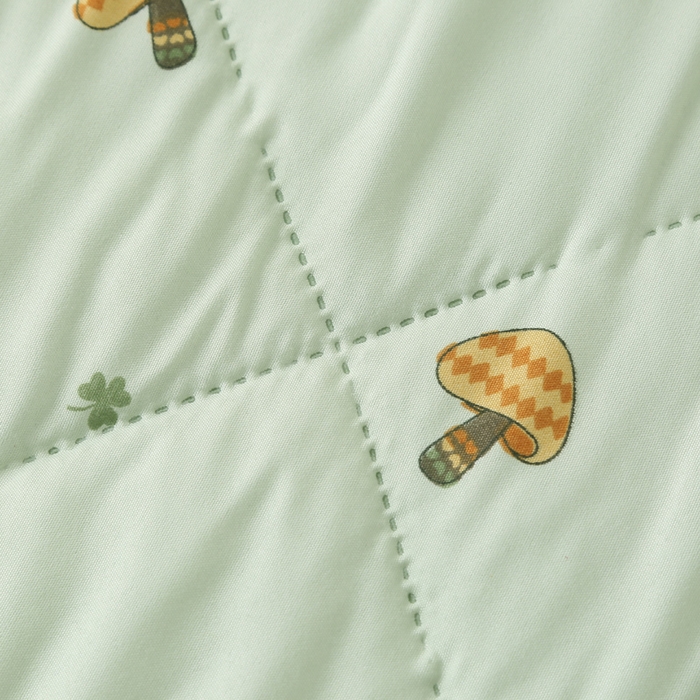 91家纺网 家纺一手货源 找家纺 被多多被业 2026新款水洗棉印花夏被空调被夏凉被 蘑菇花园