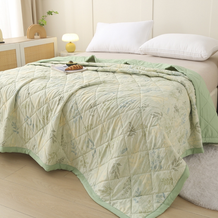 91家纺网 家纺一手货源 找家纺 被多多被业 2026新款水洗棉印花夏被空调被夏凉被 秋茉里