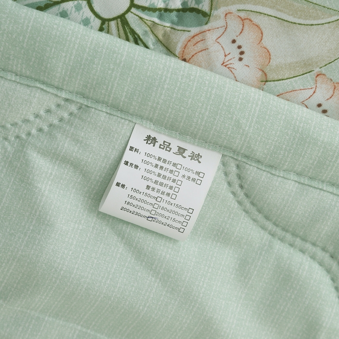 91家纺网 家纺一手货源 找家纺 被多多被业 2026新款亲肤棉夏被空调被夏凉被 春日花园