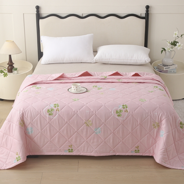 91家纺网 家纺一手货源 找家纺 被多多被业 2026新款亲肤棉夏被空调被夏凉被 花心相印