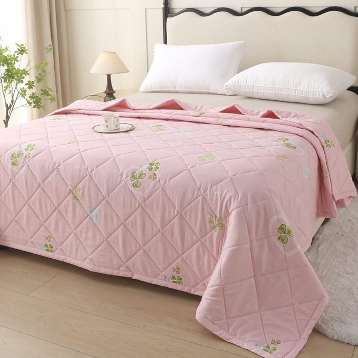 91家纺网 家纺一手货源 找家纺 被多多被业 2026新款亲肤棉夏被空调被夏凉被 花心相印