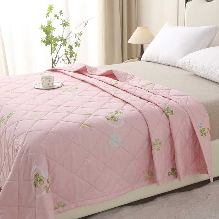 91家纺网 家纺一手货源 找家纺 被多多被业 2026新款亲肤棉夏被空调被夏凉被 花心相印