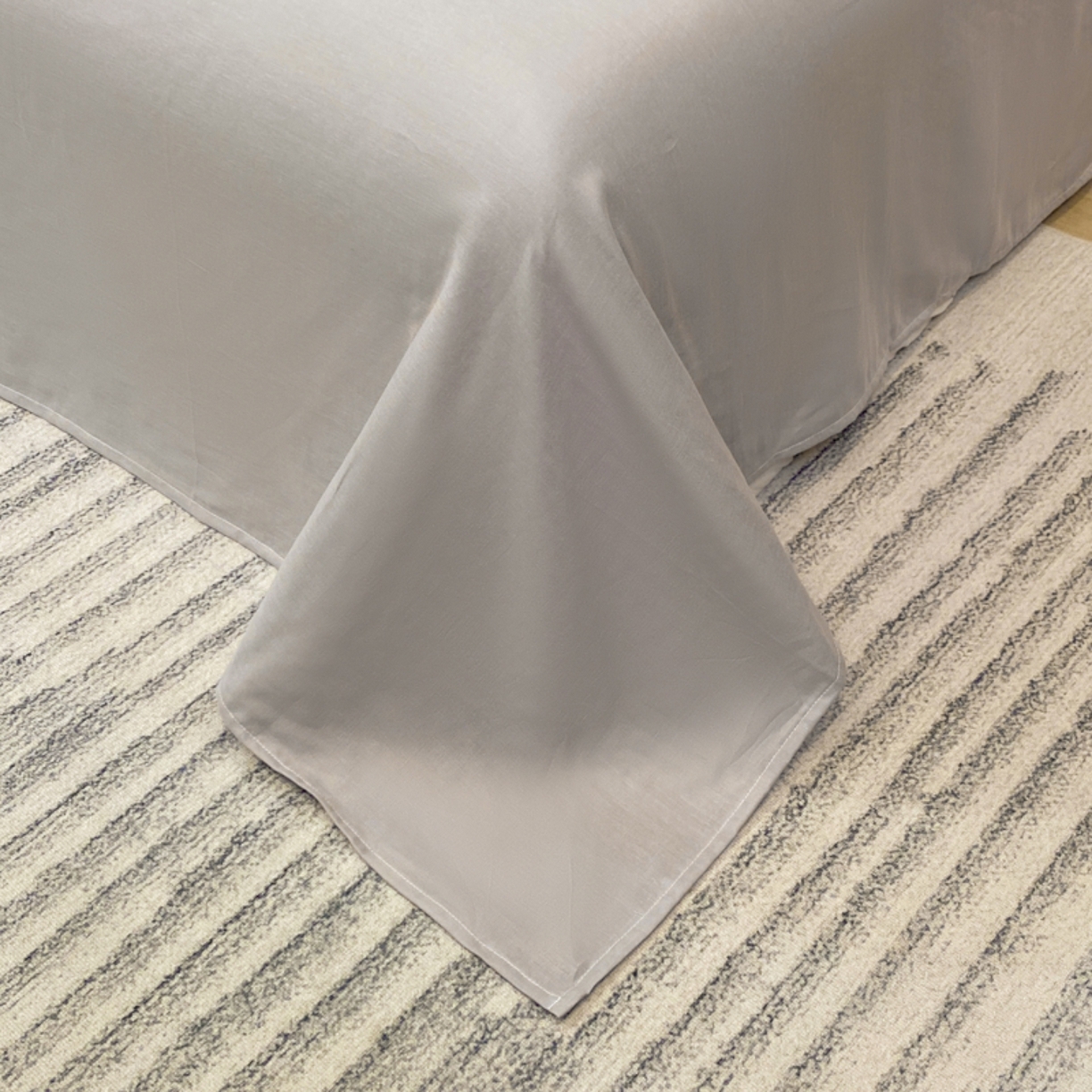 91家纺网 家纺一手货源 找家纺 红淳家纺 2026新款全棉A类双层纱四件套 科莫花园-蓝（普通款）