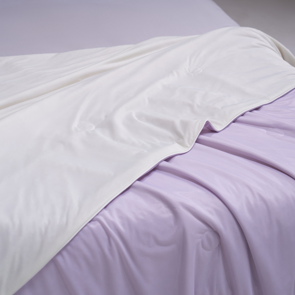 91家纺网 家纺一手货源 找家纺 佳轩家纺 2026新款超柔凉感丝夏被夏凉被空调被 浅紫-米黄