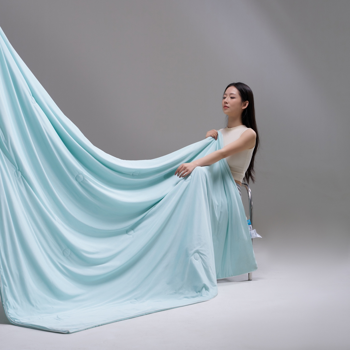 91家纺网 家纺一手货源 找家纺 佳轩家纺 2026新款超柔凉感丝夏被夏凉被空调被 清透水绿