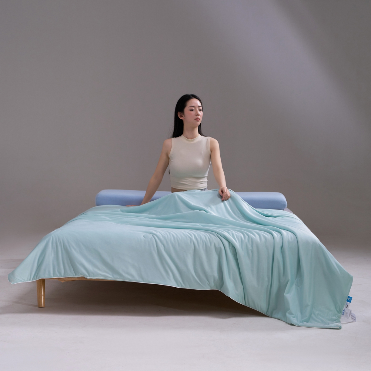 91家纺网 家纺一手货源 找家纺 佳轩家纺 2026新款超柔凉感丝夏被夏凉被空调被 清透水绿