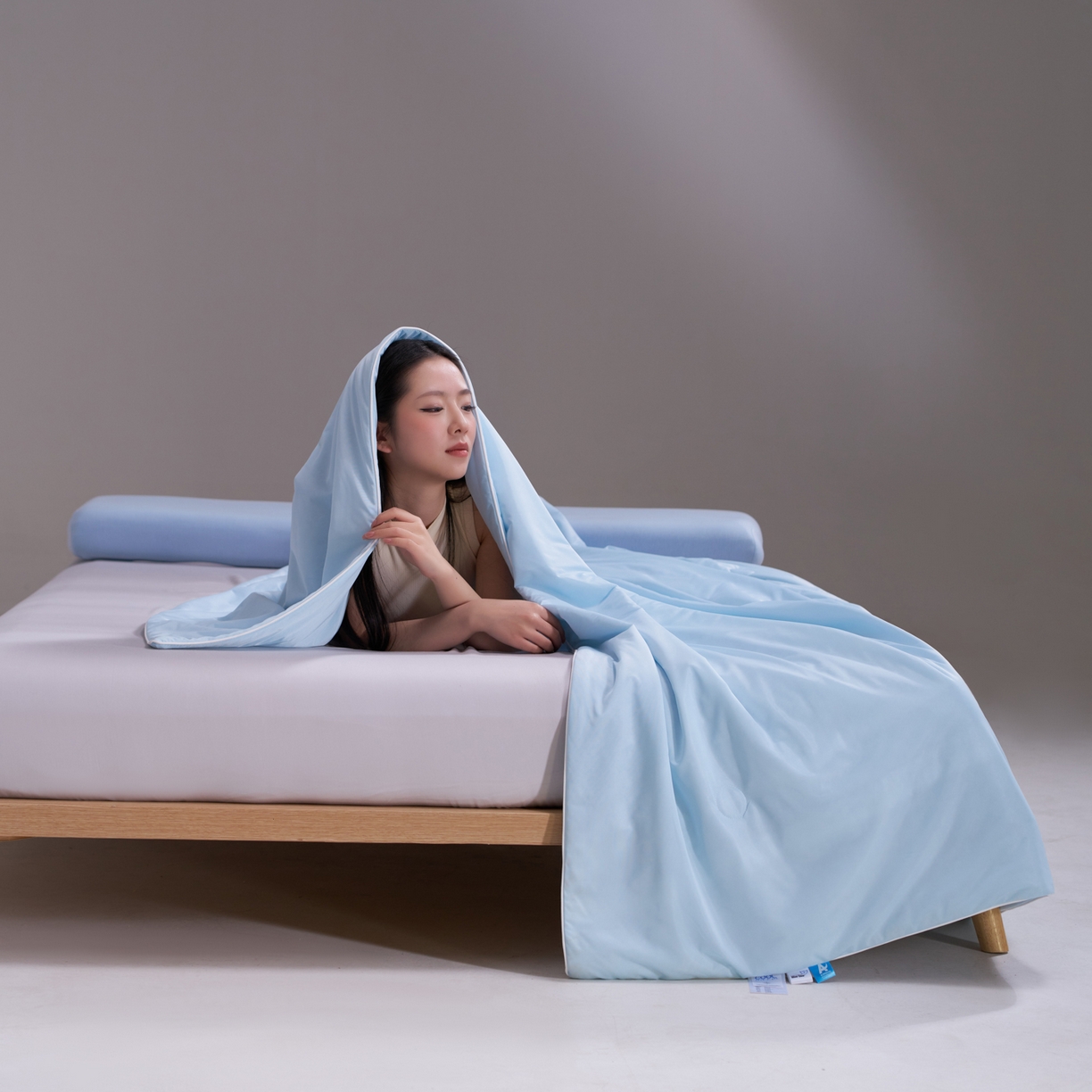 91家纺网 家纺一手货源 找家纺 佳轩家纺 2026新款超柔凉感丝夏被夏凉被空调被 天空蓝