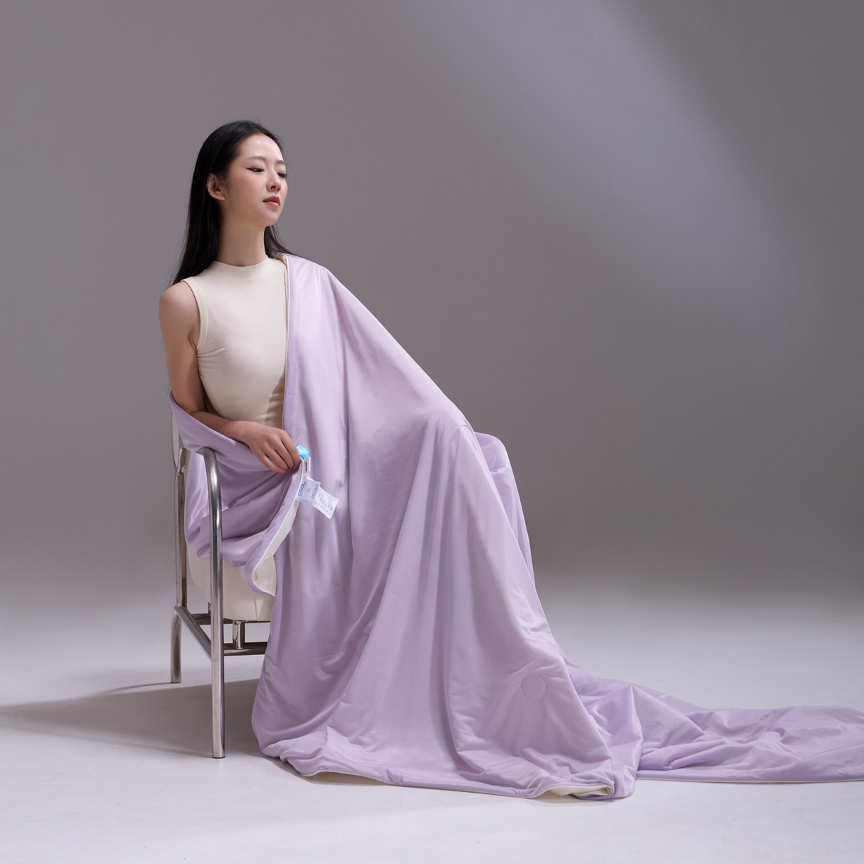 91家纺网 家纺一手货源 找家纺 佳轩家纺 2026新款超柔凉感丝夏被夏凉被空调被 浅紫-米黄