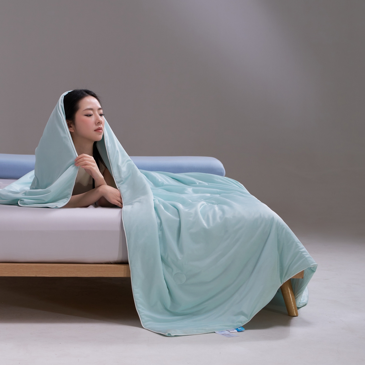 91家纺网 家纺一手货源 找家纺 佳轩家纺 2026新款超柔凉感丝夏被夏凉被空调被 清透水绿