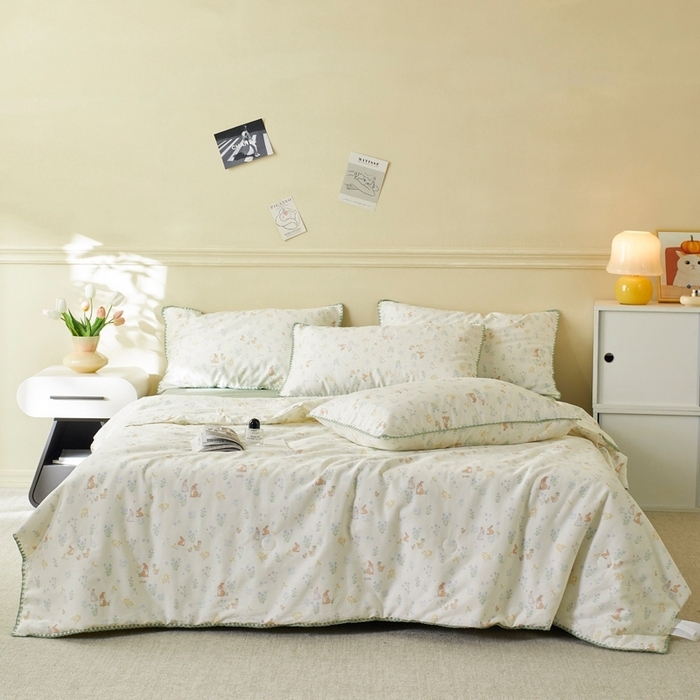 91家纺网 家纺一手货源 找家纺 （总）暖阳 2026新款全棉贝壳边棉花夏被夏凉被空调被