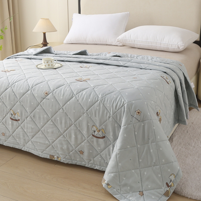 91家纺网 家纺一手货源 找家纺 被多多被业 2026新款亲肤棉夏被空调被夏凉被 木马