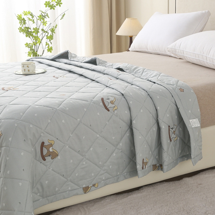 91家纺网 家纺一手货源 找家纺 被多多被业 2026新款亲肤棉夏被空调被夏凉被 木马