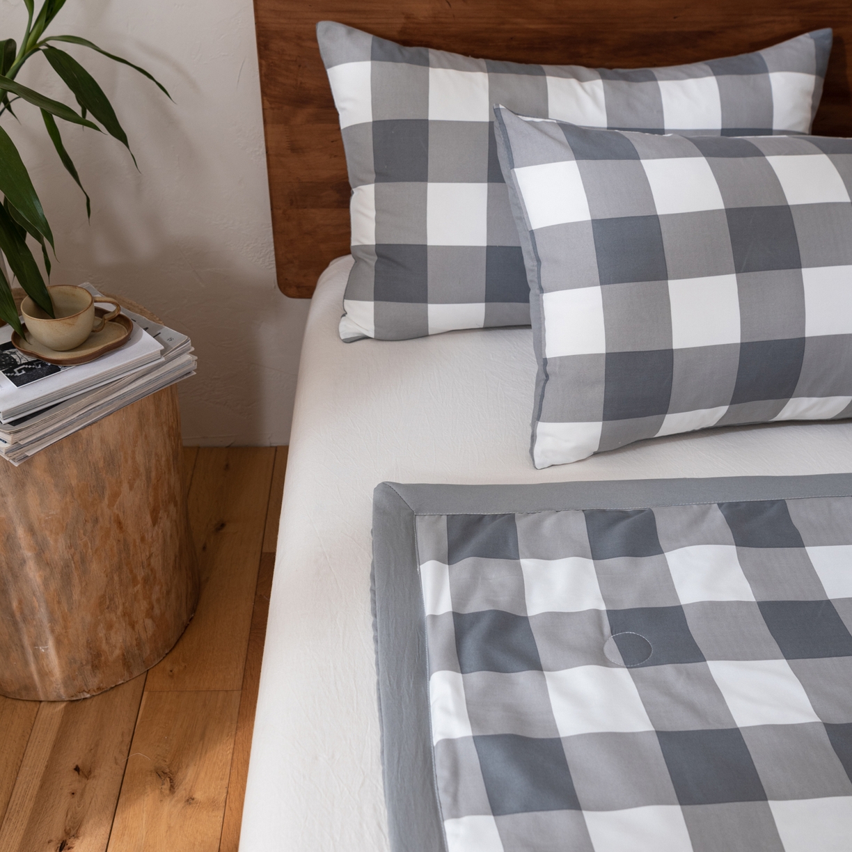 91家纺网 家纺一手货源 找家纺 佳轩家纺 2026新款色织水洗棉棉花夏被夏凉被空调被 灰中格