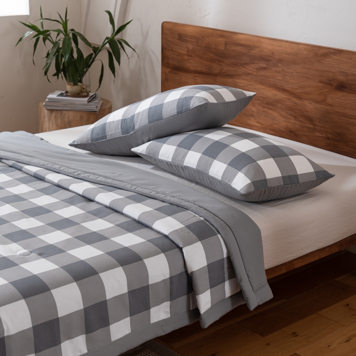 91家纺网 家纺一手货源 找家纺 佳轩家纺 2026新款色织水洗棉棉花夏被夏凉被空调被 灰中格