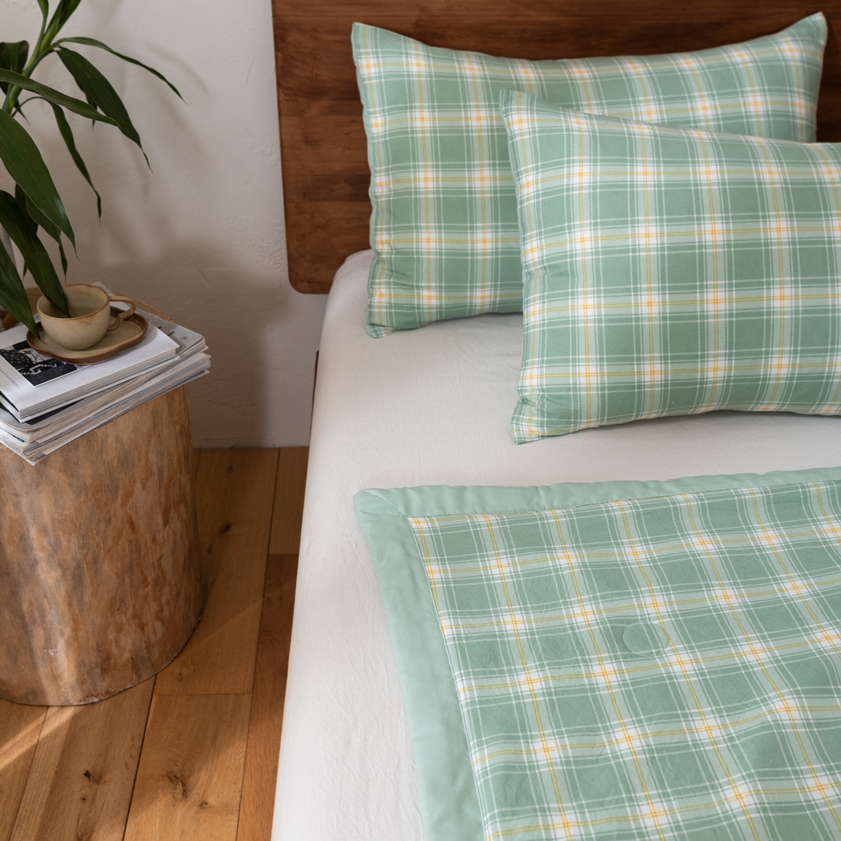 91家纺网 家纺一手货源 找家纺 佳轩家纺 2026新款色织水洗棉棉花夏被夏凉被空调被 彩绿格