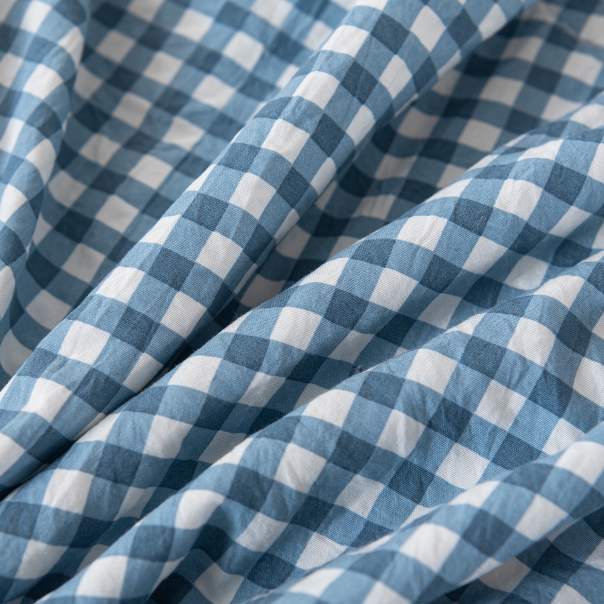 91家纺网 家纺一手货源 找家纺 佳轩家纺 2026新款色织水洗棉棉花夏被夏凉被空调被 蓝小格