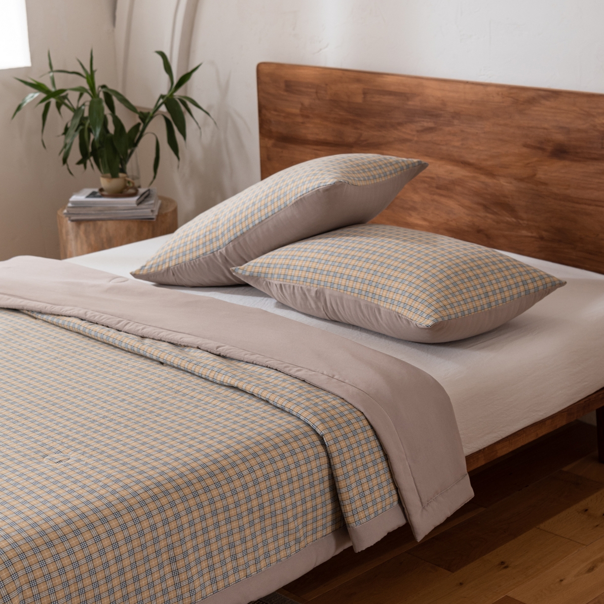 91家纺网 家纺一手货源 找家纺 佳轩家纺 2026新款色织水洗棉棉花夏被夏凉被空调被 巴保格咖