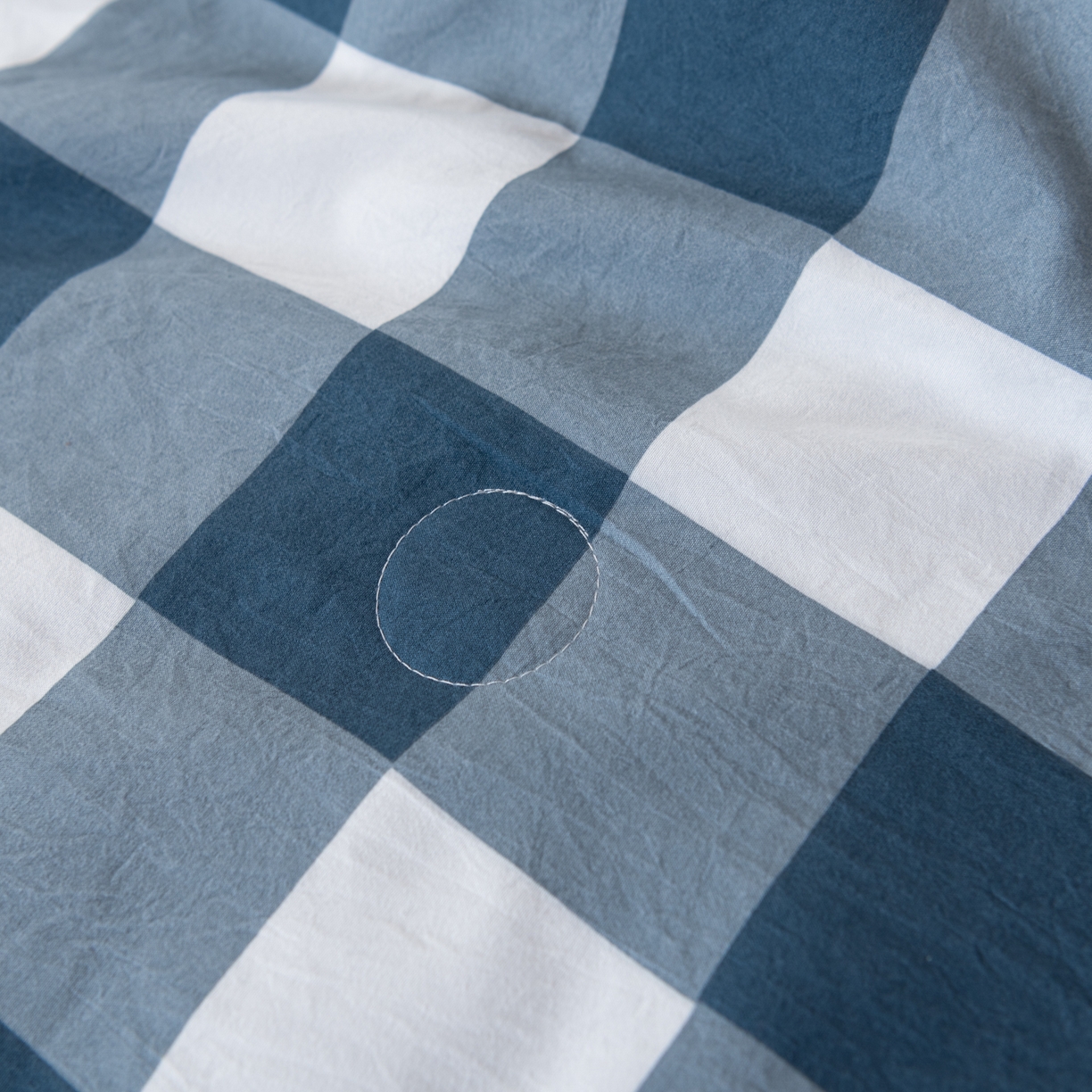 91家纺网 家纺一手货源 找家纺 佳轩家纺 2026新款色织水洗棉棉花夏被夏凉被空调被 蓝中格