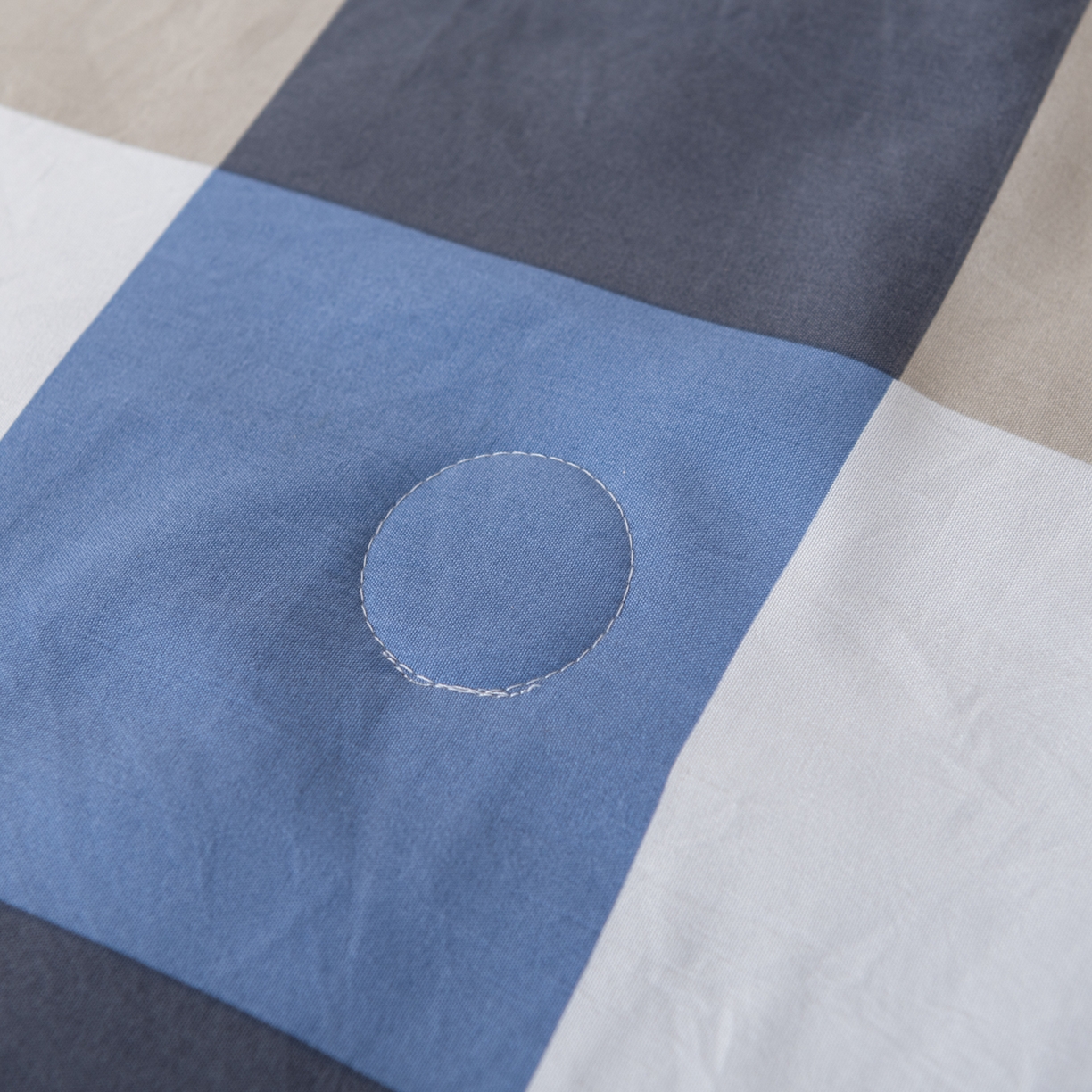 91家纺网 家纺一手货源 找家纺 佳轩家纺 2026新款色织水洗棉棉花夏被夏凉被空调被 蓝大格