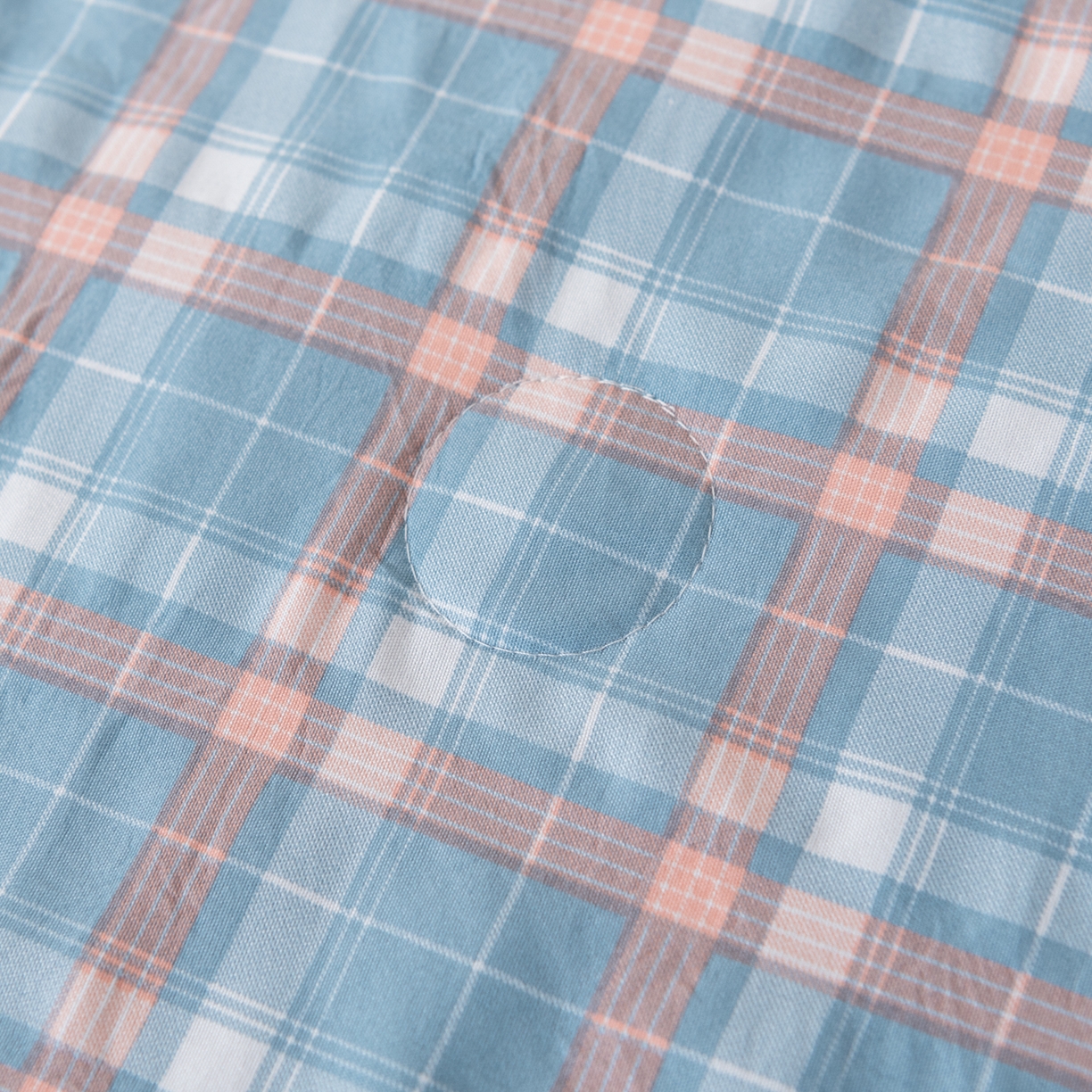 91家纺网 家纺一手货源 找家纺 佳轩家纺 2026新款色织水洗棉棉花夏被夏凉被空调被 格韵蓝