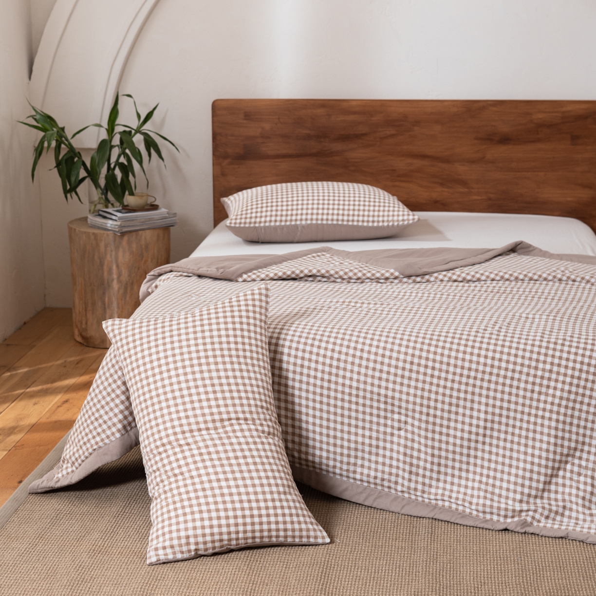 91家纺网 家纺一手货源 找家纺 佳轩家纺 2026新款色织水洗棉棉花夏被夏凉被空调被 卡小格