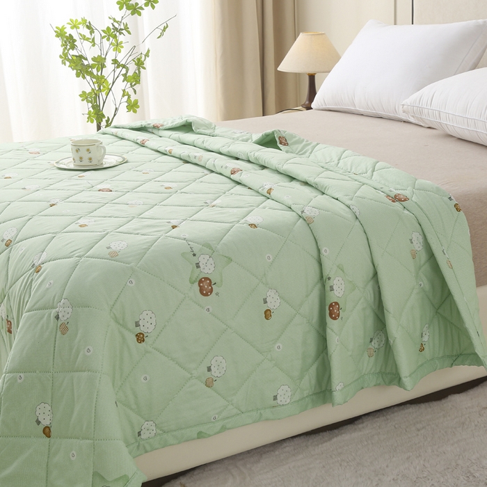 91家纺网 家纺一手货源 找家纺 被多多被业 2026新款亲肤棉夏被空调被夏凉被 苹果树