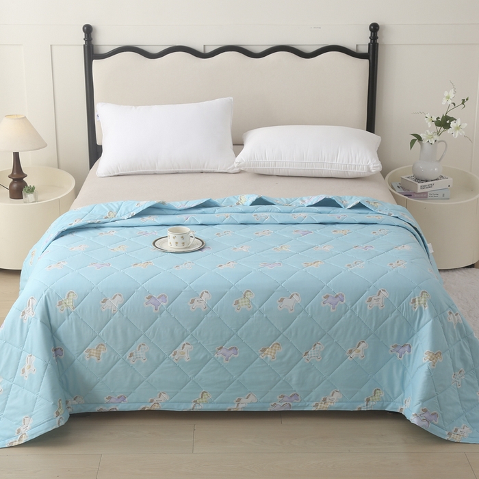 91家纺网 家纺一手货源 找家纺 被多多被业 2026新款亲肤棉夏被空调被夏凉被 跳跳马