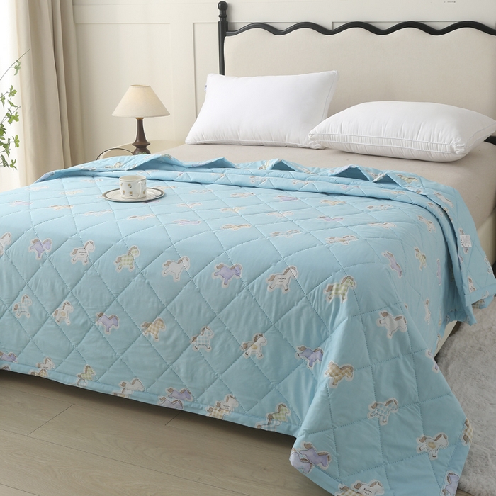 91家纺网 家纺一手货源 找家纺 被多多被业 2026新款亲肤棉夏被空调被夏凉被 跳跳马