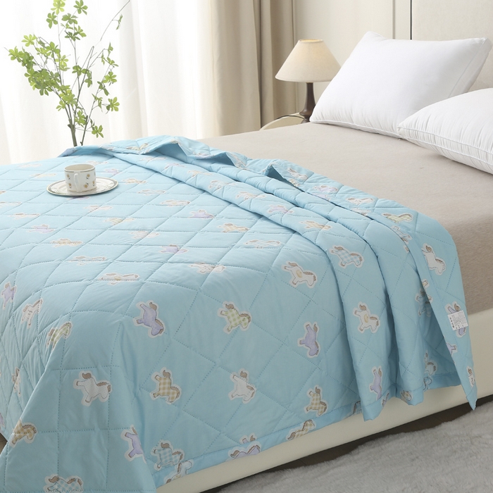 91家纺网 家纺一手货源 找家纺 被多多被业 2026新款亲肤棉夏被空调被夏凉被 跳跳马