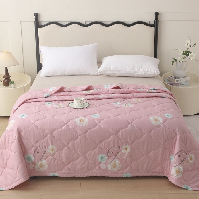 91家纺网 家纺一手货源 找家纺 被多多被业 2026新款亲肤棉夏被空调被夏凉被 香伊