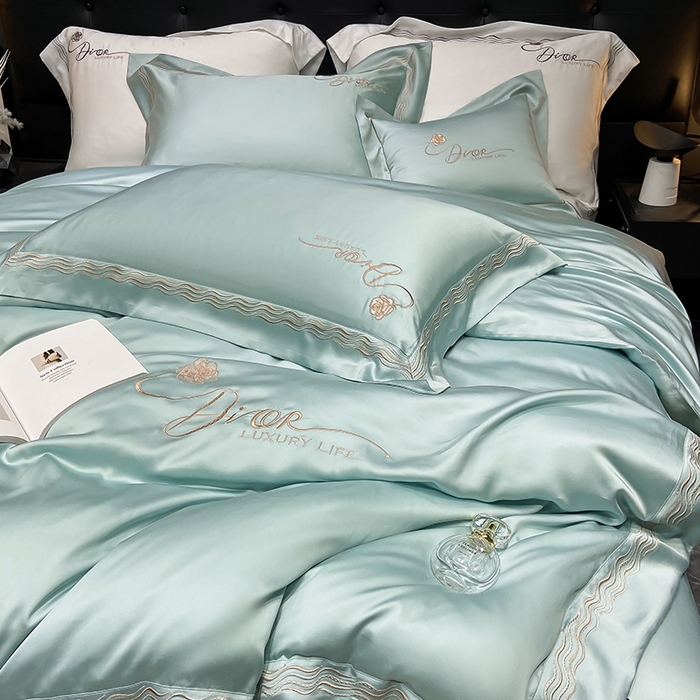 91家纺网 家纺一手货源 找家纺 （总）家居1号家纺 2026新款60支LF级奥地利兰精天丝四件套-迪莉尔